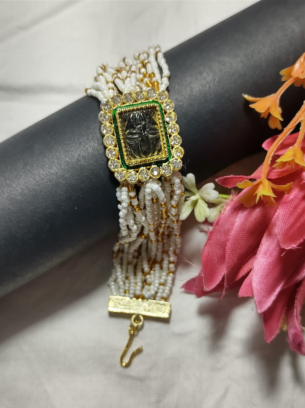 Designer Kundan Moti Bracelet Catalog
